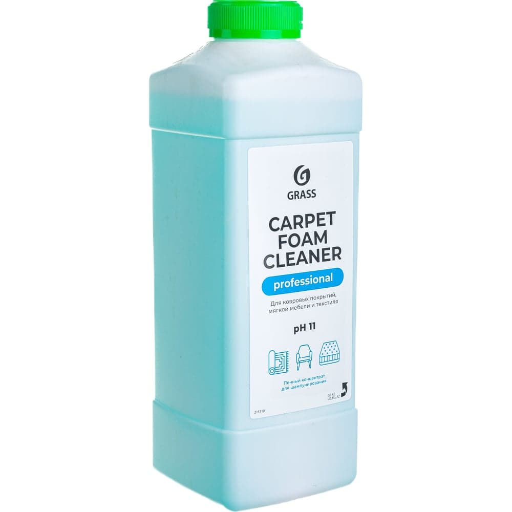 Чистящее средство для чистки ковров диванов Carpet Foam Cleaner GRASS 1л химчистка мебели пятновыводитель 215110