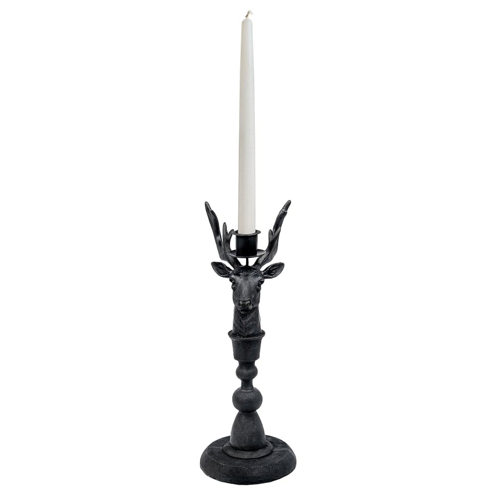 Подсвечник Вещицы олень, 130х110х305, черный Fancy10
