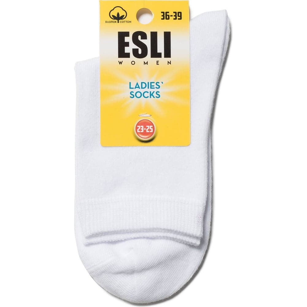 Хлопковые женские носки ESLI 19с-148спе, р. 23-25, 000 белый 1001321170030015000