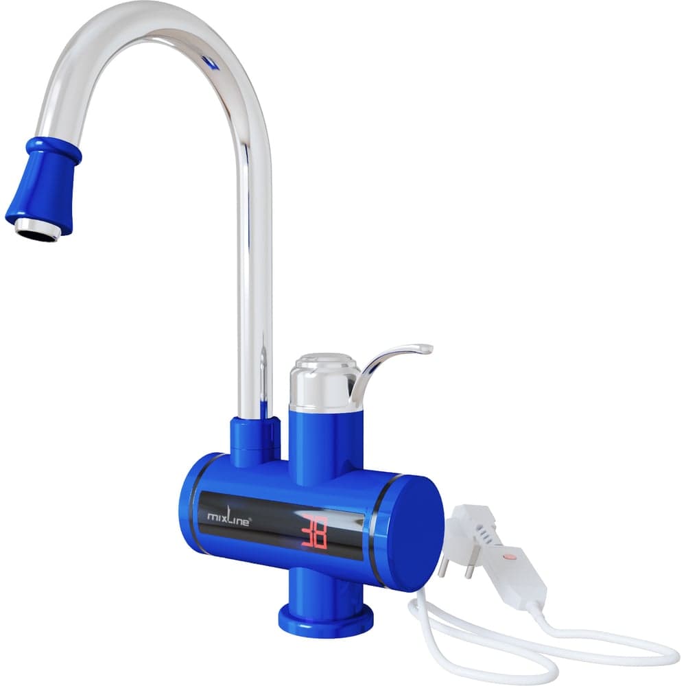 Смеситель-водонагреватель MIXLINE проточного типа wh-003 blue, 3.3 квт, УЗО, кухня, индикатор температуры 551720