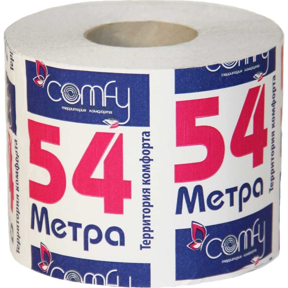 Туалетная бумага COMFY "54 метра" 1-сл. 1 рул. 1-2507