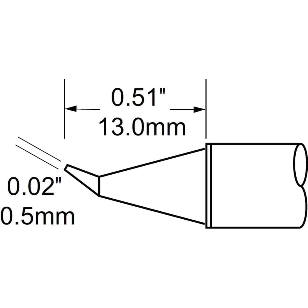 Наконечник (0.5х13 мм; конус изогнутый) для PS900 METCAL SCV-CNB05