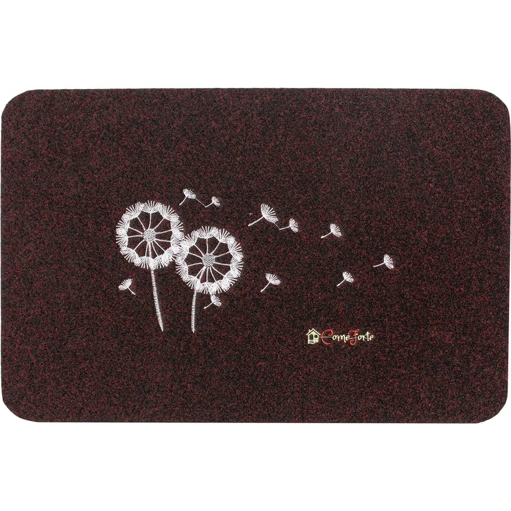 Влаговпитывающий коврик ComeForte «ВЕЛЮР» Одуванчик 40x60см Чёрный TCLR/W-1001