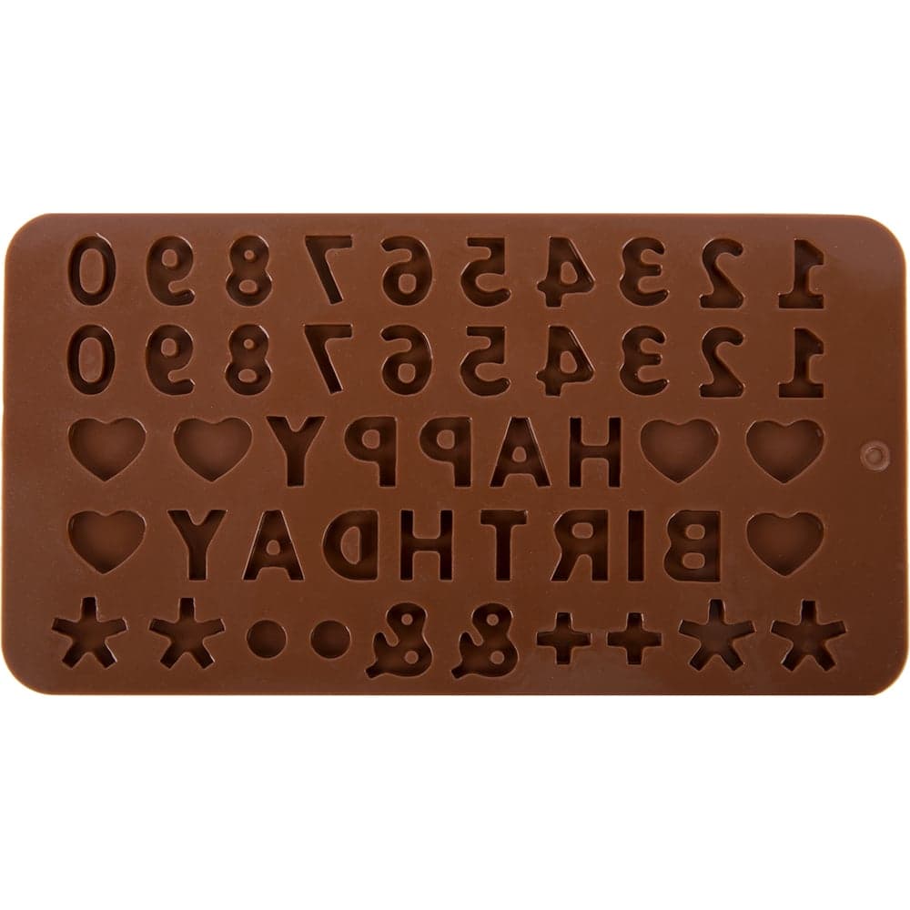 Силиконовая форма для конфет S-CHIEF SPC-0141 20.5x11.2x0.8 см цифры и буквы 693446