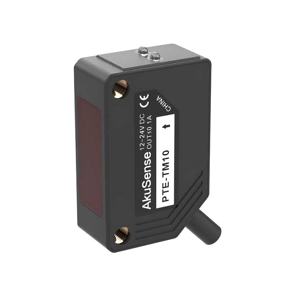 Оптический Датчик Однолучевой световой барьер AKUSENSE PTE-TM10AN Sn=10000 мм NPN NO/NC (Программ) 10...30 VDC кабель 2 м 07-00037856