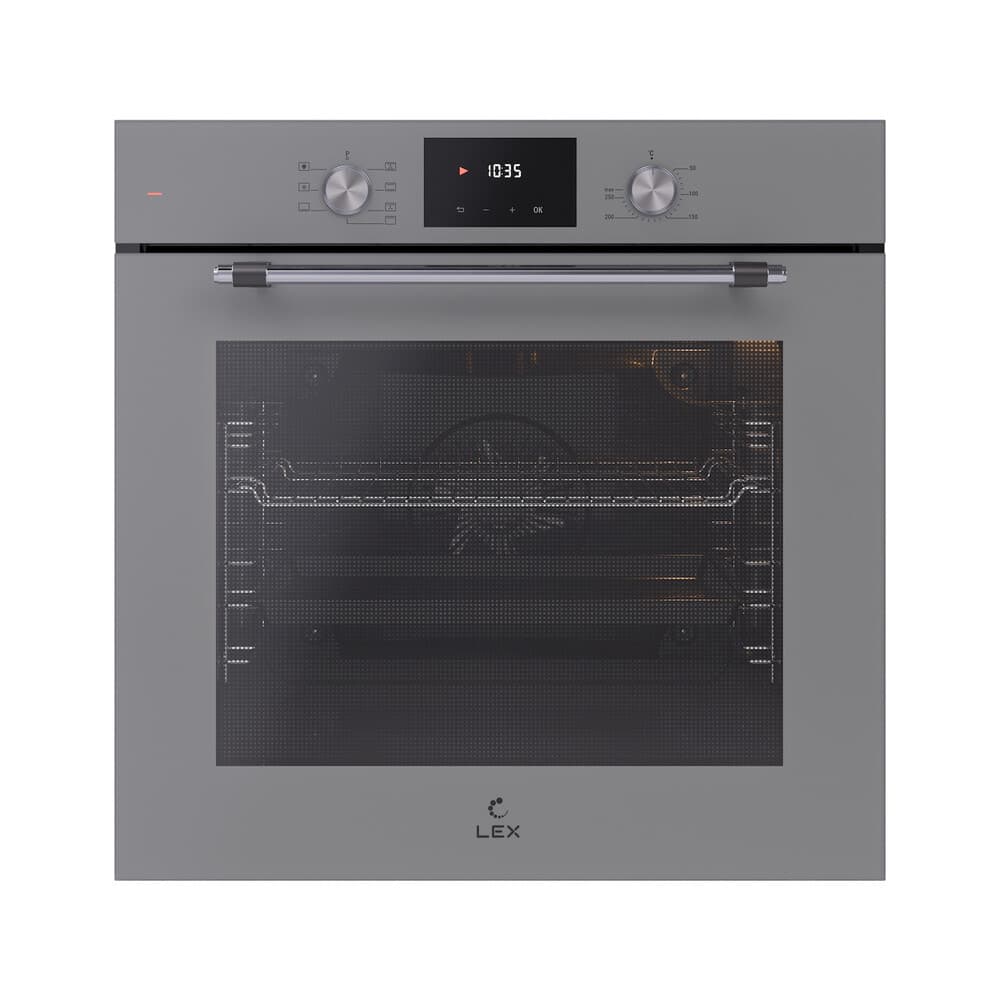 Духовой шкаф электрический встраиваемый Lex EDP 671 GR MAX 595 мм серый