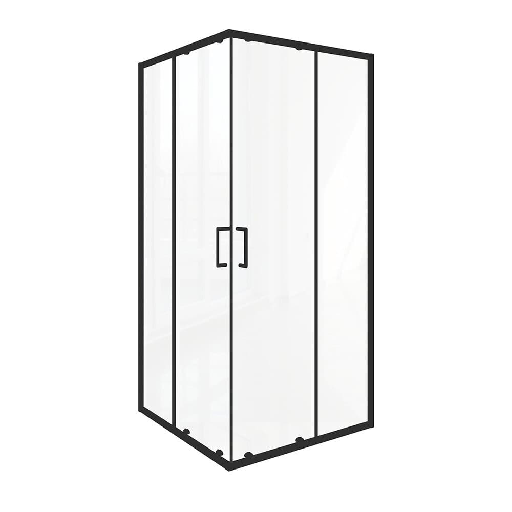 Душевой уголок Good Door Lite CR-80-C-B черный 80х80х190 см квадрат стекло прозрачное 5 мм (ЛТ00025)