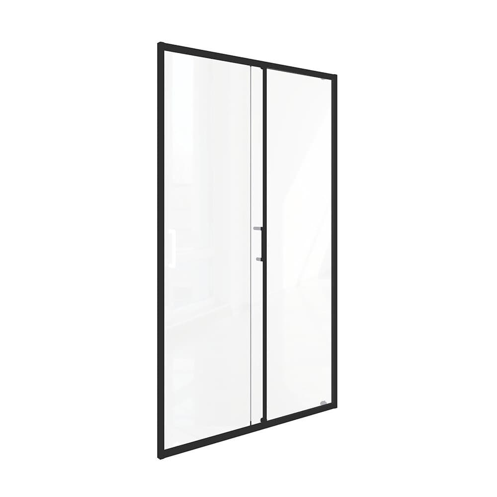 Душевая дверь раздвижная стекло прозрачное Good Door Lite WTW-130-C-B 130х190 см профиль черный (ЛТ00020)