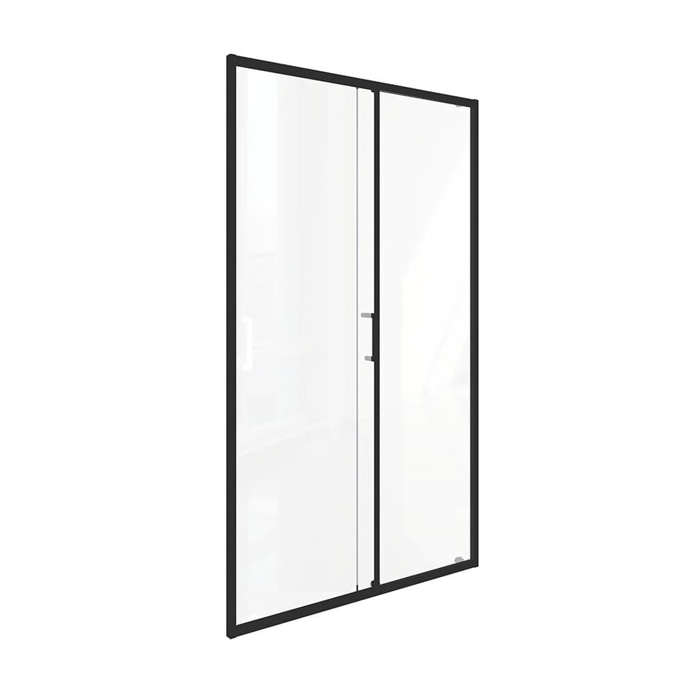 Душевая дверь раздвижная стекло прозрачное Good Door Lite WTW-140-C-B 140х190 см профиль черный (ЛТ00019)
