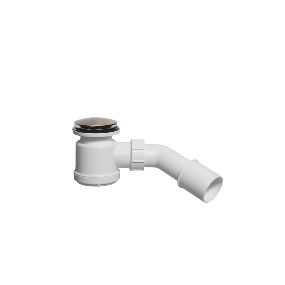 Сифон для душевого поддона McAlpine 1 1/2х40/50 мм регулируемый слив d40-55 мм с выпуском d70 мм с соединением 40/50 мм (MRS2CL-AB)