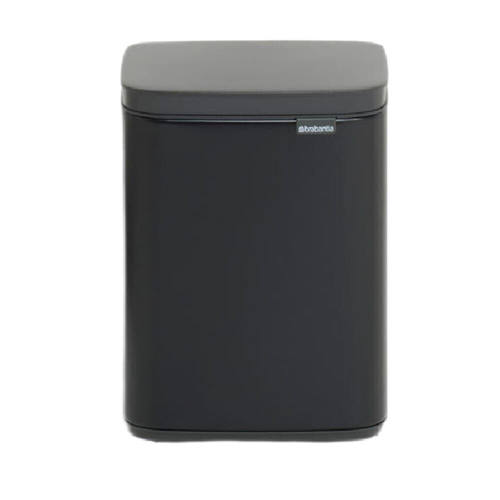 Ведро для мусора Brabantia Bo с крышкой 4 л металл черное матовое