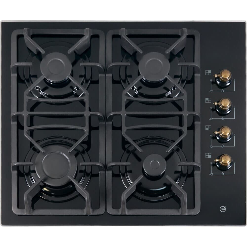 Варочная панель газовая MBS PG-611BL classic 4 конфорки черная