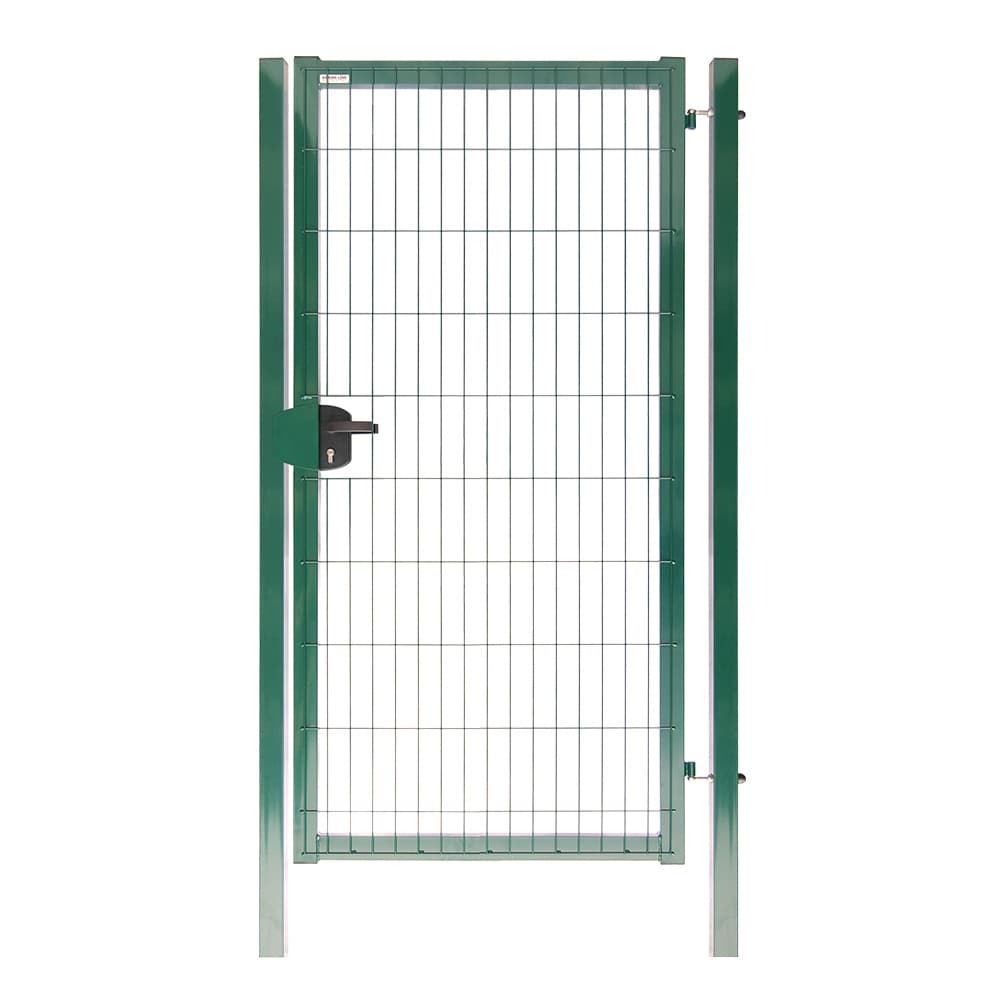 Калитка распашная с панелью 2D Medium и столбами 1х2,03 м зеленая RAL 6005