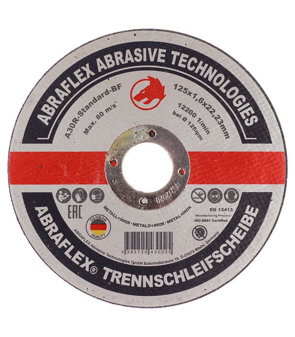 Круг отрезной по металлу Abraflex 125х22,2х1,6 мм (А125162223/30025)
